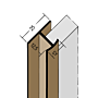 Fugen-H-Profil vertikal PVC (12,5 mm)
