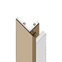 Anschlussprofil mit Schnittkantenüberdeckung PVC (13 mm)
