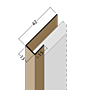 Anschluss- und Einfassprofil U-Profil PVC (13 mm)