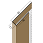 Anschluss- und Einfassprofil U-Profil PVC (11 mm)