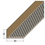 Lüftungswinkel einseitige Rechtecklochung PVC (30 x 60 mm)