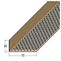 Lüftungswinkel einseitige Rechtecklochung PVC (30 x 70 mm)