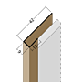 Anschluss- und Einfassprofil U-Profil PVC (9 mm)