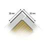 Kompositprofil "ARCH-FLEX 100" für Rundbögen im Trockenbau (Eingeschnittenes Profil für Rundbögen, Rolle)