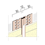 Dehnungsfugenprofil für Wärmedämmung (6 mm, Fläche/Ecke)