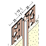 Bewegungsfugenprofil für den Innenputz (6 mm, Fläche/Ecke)