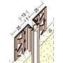 Bewegungsfugenprofil für den Innenputz (10 mm, Fläche/Ecke)