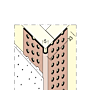 Kantenprofil für den Trockenbau (3 mm, runder Kopf)