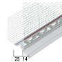 Tropfkantenprofil für Übergänge von Putz zu WDVS (14 mm, 100 x 100 mm)