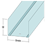 U-Wandprofil für gleitenden Deckenanschluss (UW 60 x 75 x 60)