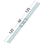 Direktabhänger flach für Rahmenholz piccolo (125 mm)