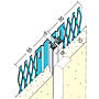 Bewegungsfugenprofil für den Innen- und Außenputz (ab 10 mm, Fläche)
