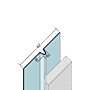 Fugenprofil vertikal und horizontal Alu schwarz (6 mm)