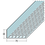 Lüftungswinkel einseitige Rechtecklochung Alu (30 x 70 mm)