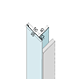 Anschlussprofil ohne Schnittkantenüberdeckung Alu (13 x 65 mm)