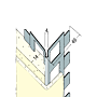 Kantenprofil für den Innen- und Außenputz (14 mm, runder Kopf)