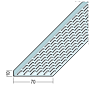 Lüftungswinkel einseitige Rechtecklochung Alu (10 x 70 mm)