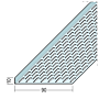 Lüftungswinkel einseitige Rechtecklochung Alu (10 x 90 mm)