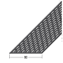Lüftungsstreifen Rechtecklochung Alu schwarz (80 mm)