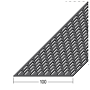 Lüftungsstreifen Rechtecklochung Alu schwarz (100 mm)