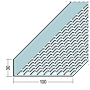 Lüftungswinkel einseitige Rechtecklochung Alu (30 x 100 mm)