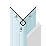 Kantenprofil ohne Schnittkantenüberdeckung Alu EV1 (10,8 mm)