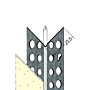 Kantenprofil für den Trockenbau (1 mm, runder Kopf)