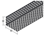 Lüftungswinkel beidseitige Ovallochung Alu schwarz (30 x 50 mm)