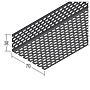 Lüftungswinkel beidseitige Ovallochung Alu schwarz (30 x 70 mm)