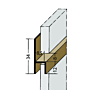 Fugen-h-Profil horizontal PVC (8,5 mm)
