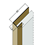 Anschluss- und Einfassprofil U-Profil PVC (13 mm)