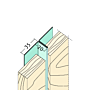 Fugenprofil vertikal Alu (20 mm)