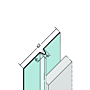 Fugenprofil vertikal und horizontal Alu (6 mm)