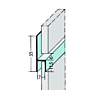 Fugen-h-Profil horizontal Alu EV1 (7 mm)