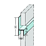 Fugen-h-Profil horizontal Alu EV1 (8,8 mm)
