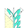 Kantenprofil für den Innen- und Außenputz (14 mm, runder Kopf)