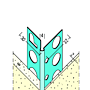 Kantenprofil für den Übergang Trockenbau auf Innenputz (2 mm/8 mm, runder Kopf)