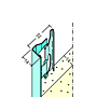 Abschlussprofil für den Innenputz (14 mm)