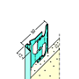 Abschlussprofil für den Innenputz (12 mm)