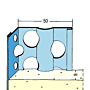 Kantenprofil für den Innen- und Außenputz (9 mm, runder Kopf)