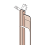 Anputzleiste mit Schattenfuge für den Innen- und Außenputz (9 mm)