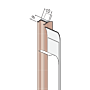 Anputzleiste Flex, Schutzlippe für den Innen- und Außenputz (10 mm)