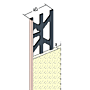 Abschlussprofil für den Innen- und Außenputz (6 mm)