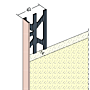 Abschlussprofil für den Innen- und Außenputz (14 mm)