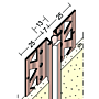 Bewegungsfugenprofil für den Innenputz (6 mm, Fläche/Ecke)