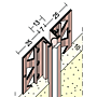 Bewegungsfugenprofil für den Innenputz (10 mm, Fläche/Ecke)