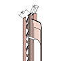 Anputzdichtleiste mit Schutzlippe für Innen- und Außenputz (6 mm)