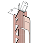Anputzdichtleiste mit Schutzlippe für Innen- und Außenputz (16 mm)