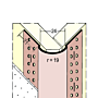 Kantenprofil für den Trockenbau (runder Kopf, R = 19 mm)