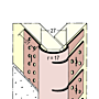 Kantenprofil für den Trockenbau (runder Kopf, R = 19 mm)